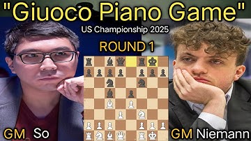 Wesley So VS Hans Niemann | US Chess Championship 2025 | Round 1 