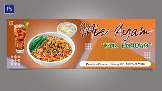 Desain Spanduk Mie Ayam dengan Photoshop | Spanduk Warung Makan