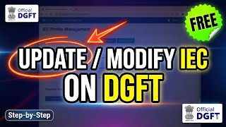 How to Update or Renew IEC Code on Directorate General of Foreign Trade (DGFT)