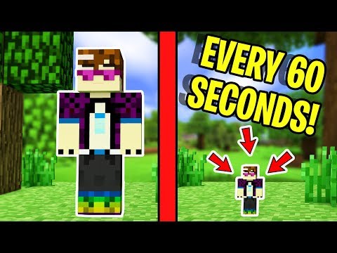 Minecraft But We SHRINK Every 60 Seconds (HILARIOUS!)