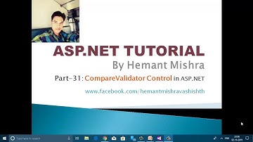 CompareValidator Control in asp.net in HIndi Part 31 | Hemant Mishra | Validation Controls