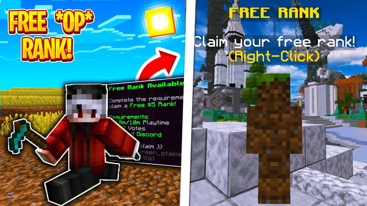 Get Ranks Minecraft Text HOW TO GET FREE RANKS ON ANY MINECRAFT SKYBLOCK SERVER | MINECRAFT ...