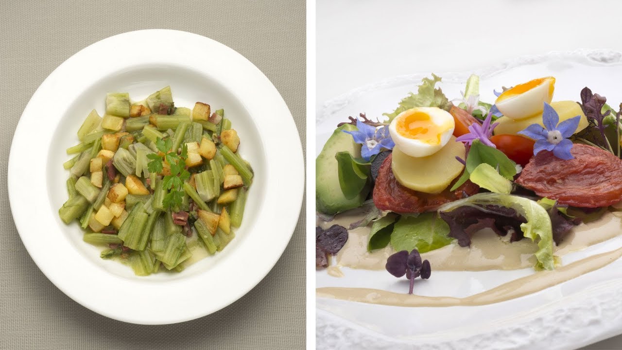 Receta de Borraja con patatas y jamón de Karlos Arguiñano - Programa completo