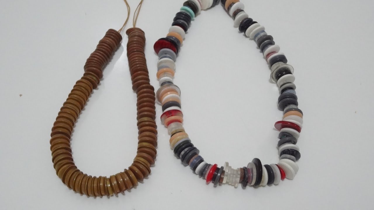 Colar de botão com regulagem - como fazer