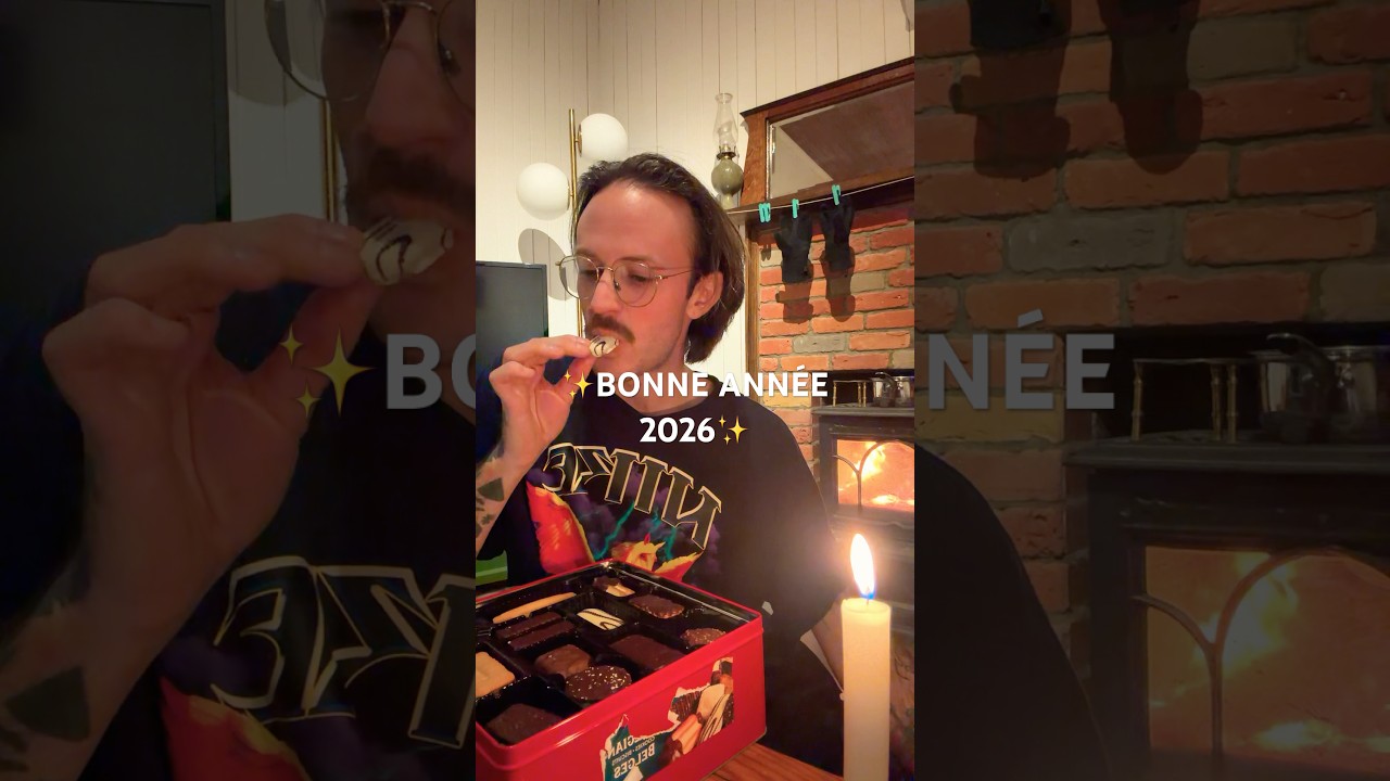Une boîte de biscuits et des voeux pour l’année 2026. Merci d’être là! 🫶🏻✨#2026