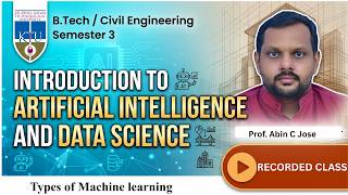 Module 1 | Types of Machine learning | lecture 3 | Prof. Abin C Jose Guide