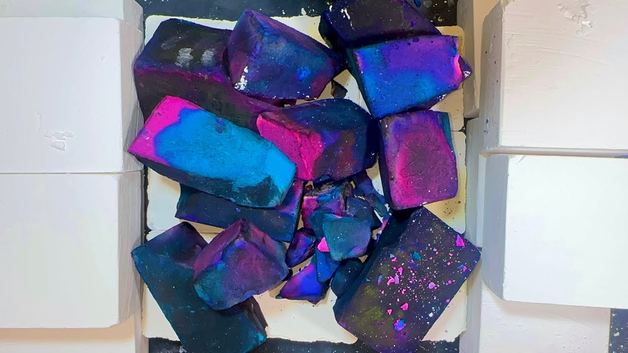 ASMR / Crunchy Dyed, Fresh, Homemade Gym Chalk