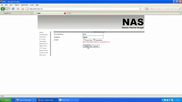 E-seecam - NAS configuration
