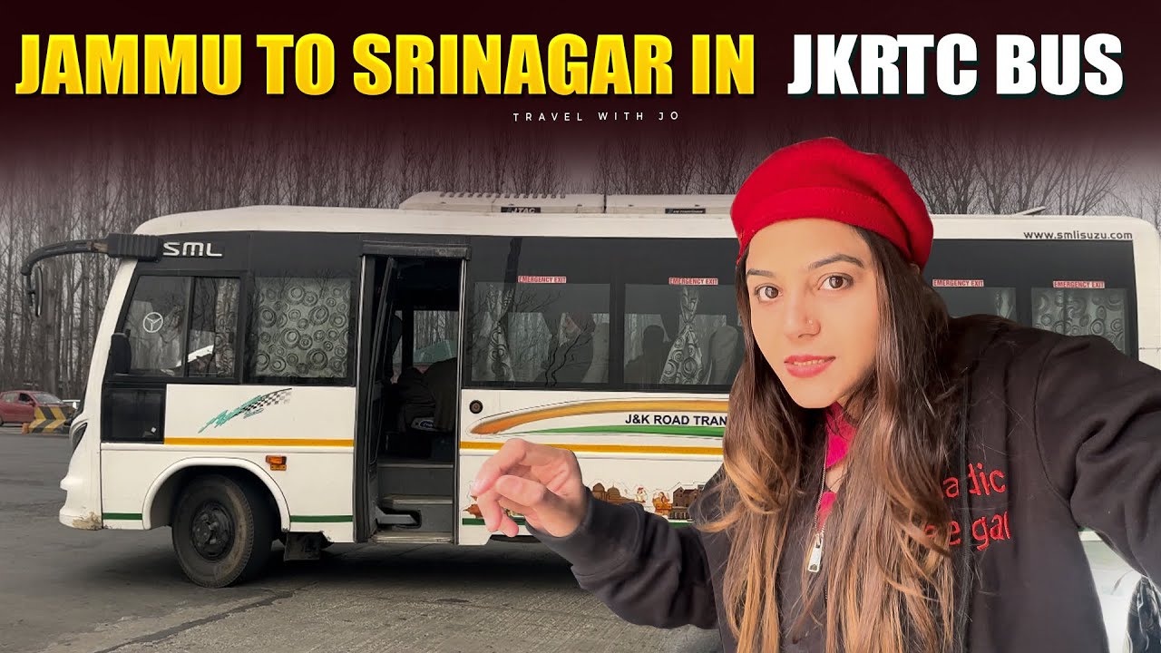 Jammu to Srinagar in JKRTC Mini Bus journey 🚌 जम्मू से कश्मीर बस 🥰 Travel with Jo