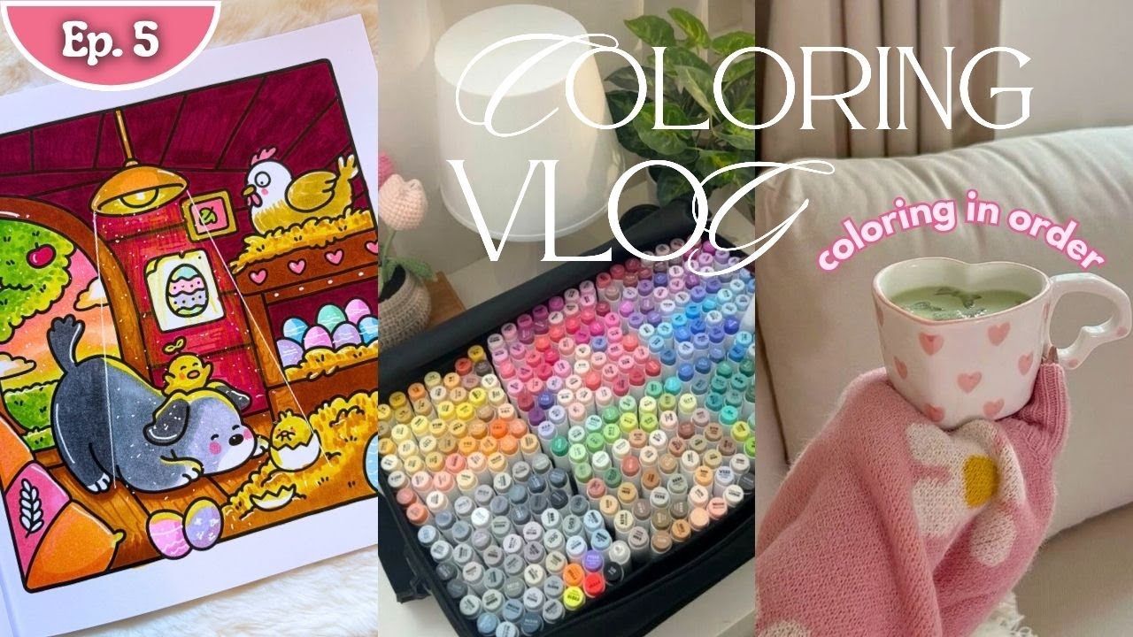 color with me 🪺🌷coco wyo cozy cuties | ep. 5/36