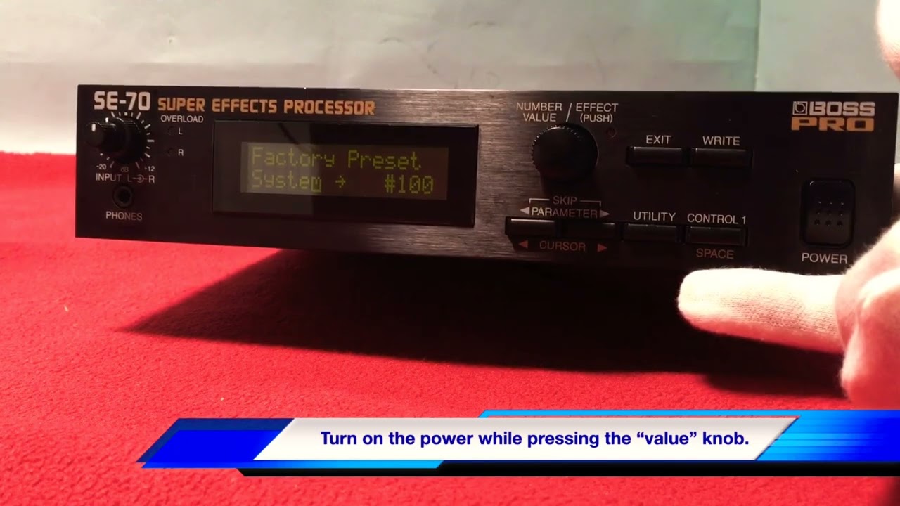 How to factory reset (initialize) Boss SE-70. - YouTube