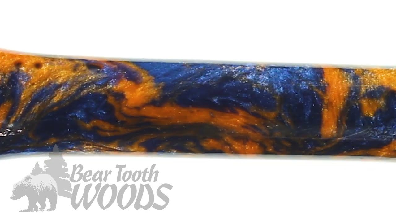 Orange Asteroid - Bear Tooth Woods Color Storm Pen Blank
