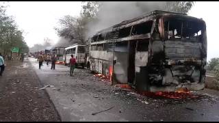 Kisan Andolan Bus Fire