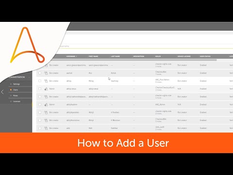 How to add a user | Automation 360