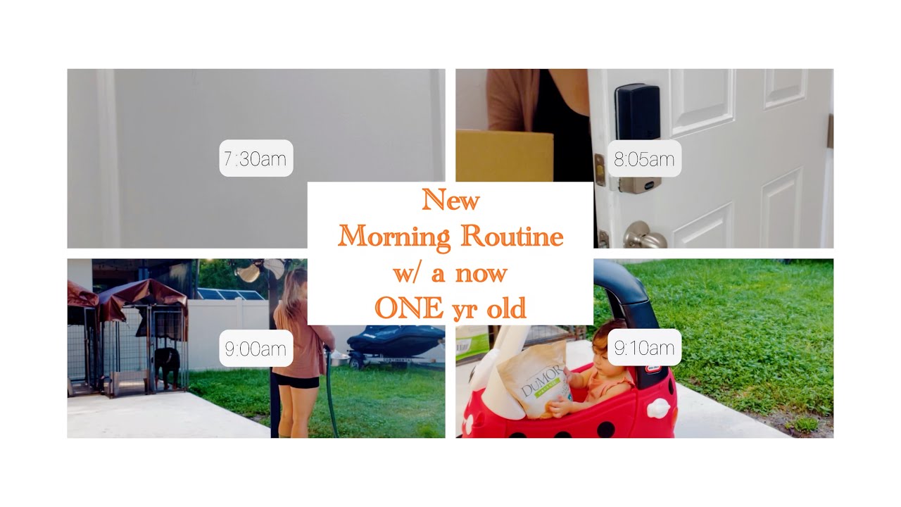Old Routine Vs. New Routine New Morning Routine w/ now a ONE yr old - YouTube