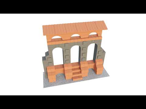 Конструктор з міні-цеглинок BLOCKY 221ел Римська Арка Strateg 31018 Будівельний набір для творчості KNZ, видео 2