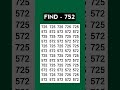 Are you genius? Try this focus test - find 752 #Shorts
