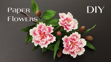 How to make pomegranate paper flowers🌺2025-01-19#Paperflowercraft#Paperflowertutorial#homedecoration