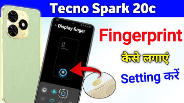 Tecno spark 20c fingerprint || tecno spark 20c fingerprint lock kaise lagaye _ Setting