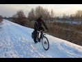 Тренировка на велосипеде в солнечный морозный день, 17.01.2021г