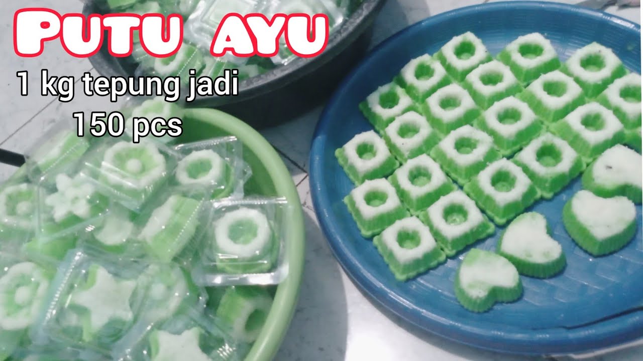 RESEP DAN CARA MEMBUAT KUE PUTU AYU UKURAN 1 KG TEPUNG YouTube