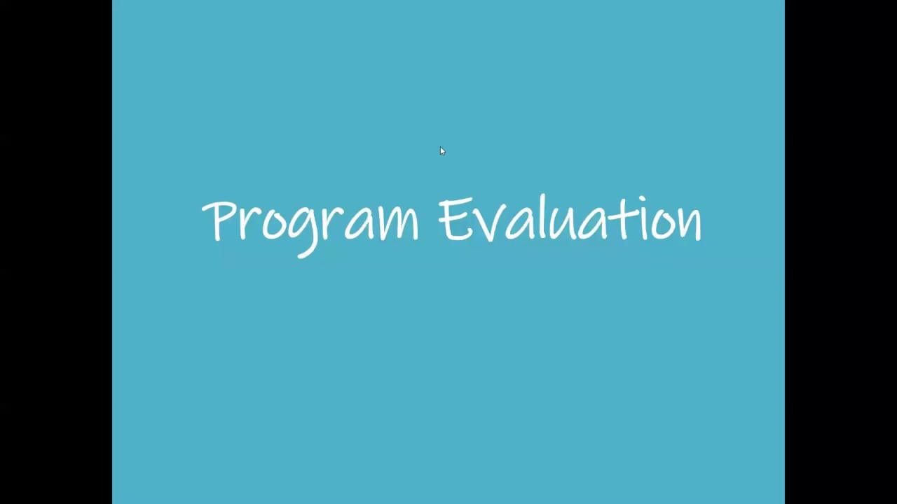 Program Evaluation - YouTube