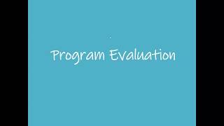 Program Evaluation Profile