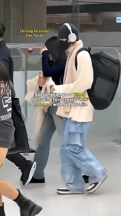 CRAZY Sasaeng trying to get  'Y/N Moment' with Hyunjin 😬| #kpop #straykids #hyunjin #shorts