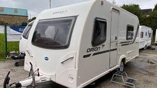 Lightweight caravan fixed bed washroom with separate shower 4 berth 13 Bailey Orion 4303