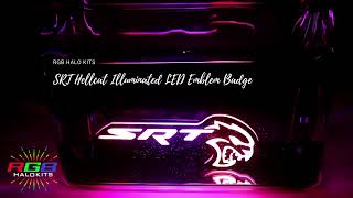 SRT Hellcat Illuminated LED Emblem Badge (RGBW or Flow Series) Wealth