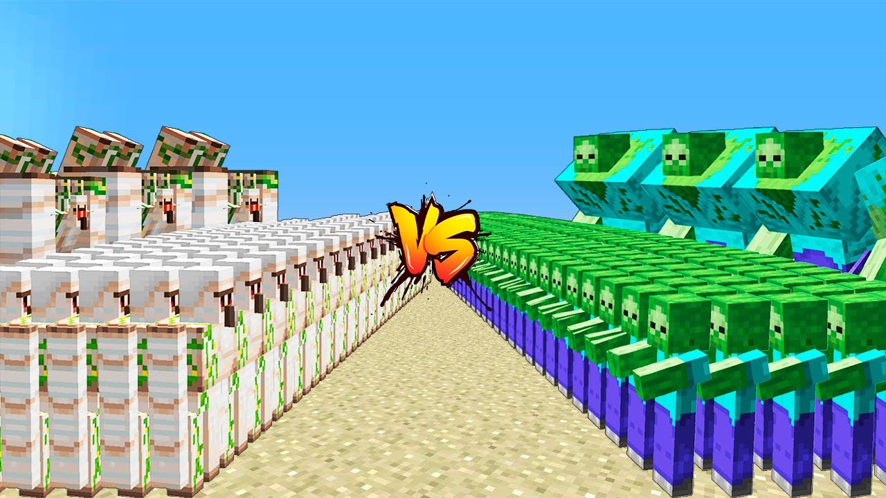 Iron Golems Army vs All Mobs Family - Fight Minecraft Battle - YouTube