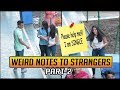 Weird and Romantic notes to Strangers Cute Girls Prank Part 2 | Pranks in India | SOS Pranks