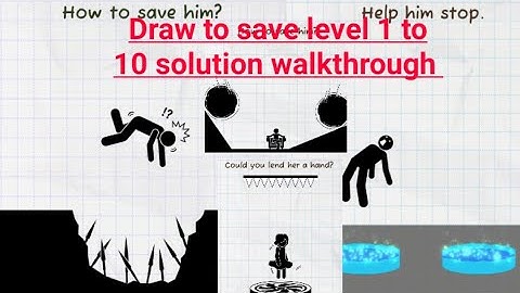 Draw to save level 1,2,3,4,5,6,7,8,9,10 solution walkthrough #drawtosave #drawgame