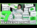 Unboxing 30 new reptiles big  small geckos boas pythons turtles  more