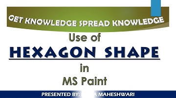 MS Paint Tutorial | Use of Hexagon Shape | Hexagon Shape Tutorial  @getknowledgespreadknowledg3339
