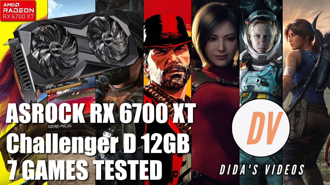 Asrock RX 6700 XT Challenger D 12GB with AMD Ryzen 5600 - 7 Games Tested at  1080p and 1440p (VSR)