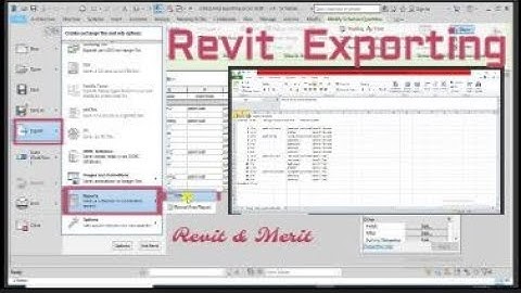 Video 40-Revit Exporting to Excel.