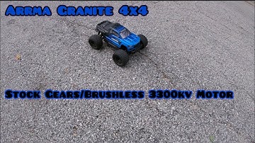 Arrma Granite Mega 4x4 - Stock Geared with 3300kv Brushless Motor!