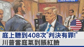 庭上聽到408次「判決有罪!」 川普當庭氣到脹紅臉TVBS新聞