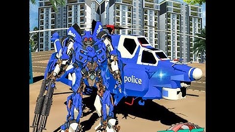 #1 Police Helicopter Futuristic Air Robot Battle-Android Game