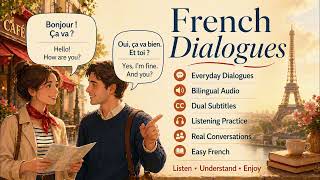 EASY French Dialogues in Everyday Situations | with Bilingual Audio and Subtitles A1-A2