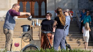 Recovery Community brings coffee bike to campus