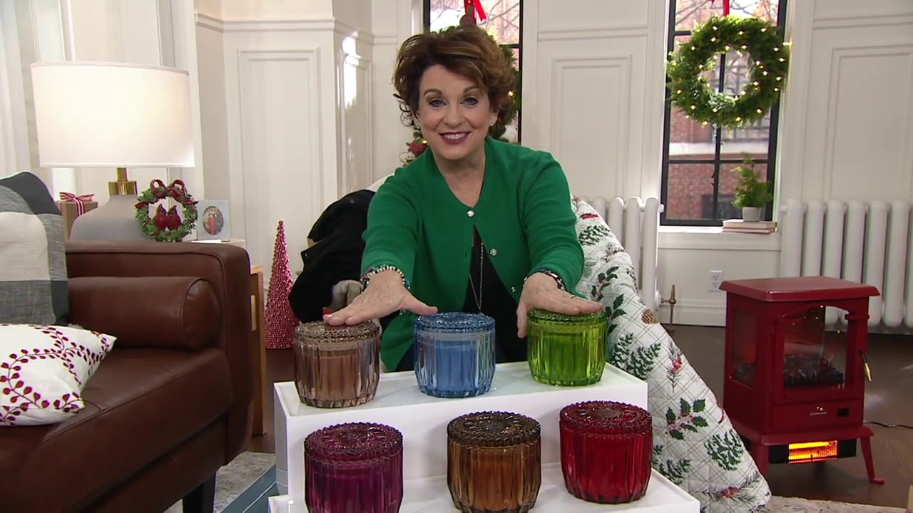 HomeWorx by Harry Slatkin Set of (3) 14oz Specialty Glass Candles on