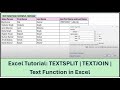 TEXTSPLIT | TEXTJOIN | Text Function in Excel | Excel Tutorial in Hindi | Step by Step Learn Excel