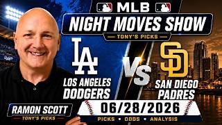 Dodgers vs. Padres MLB Betting Odds & Picks, 6/28/26 | Night Moves Show