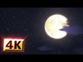 【フリー素材 / 4K】　幻想的でゴシックな月夜のCGアニメーション素材その②：雲に覆い隠される満月　2160p 60fps エフェクト After Effects AE アフターエフェクト