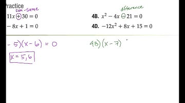 4 3 Solving Quadratic Equations by Factoring