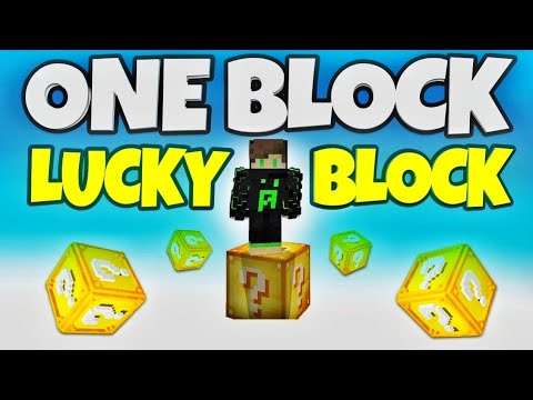 ONE BLOCK LUCKY BLOCK MOD IN MINECRAFT PE - YouTube