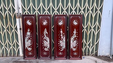 e vừa về bộ tranh tứ quý gỗ gụ cẩn ốc.các bác sưu tầm lh e 0936189193