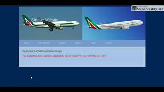 HTML, CSS and JavaScript Project on Airlines System